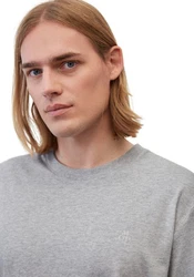 Marc O'Polo T-Shirt Logo-T-Shirt Hellgrau/Grau/Khaki/Beige