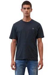 Marc O'Polo T-Shirt Logo-T-Shirt Dunkelblau/Blau