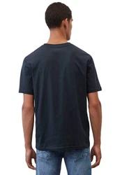 Marc O'Polo T-Shirt Logo-T-Shirt Dunkelblau/Blau