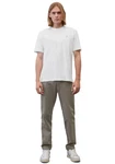 Marc O'Polo T-Shirt Logo-T-Shirt Khaki/Weiß/Grau/Hellgrau/Beige