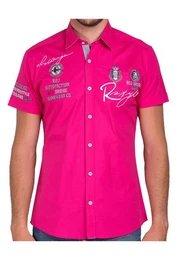 Kurzarmhemd Irvine im Slim Fit-Schnitt mit Stickerei