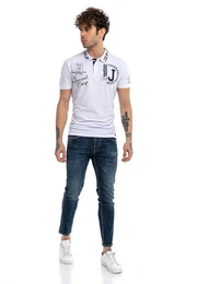 Poloshirt Orlando im Slim Fit mit Stickerei