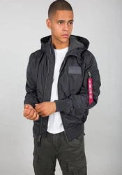 Alpha Industries Bomberjacke MA-1 LW Hooded Dunkelgrau/Hellgrau/Dunkelblau/Grau