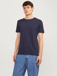 JACK & JONES T-Shirt JJEORGANIC BASIC TEE SS O-NE 3PK MP NOOS Dunkelblau/Blau/Weiß/Pastell/Hellblau/Schwarz
