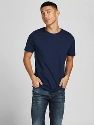 JACK & JONES T-Shirt JJEORGANIC BASIC TEE SS O-NE 3PK MP NOOS Dunkelblau/Blau/Weiß/Pastell/Hellblau/Schwarz