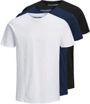 JACK & JONES T-Shirt JJEORGANIC BASIC TEE SS O-NE 3PK MP NOOS Dunkelblau/Blau/Weiß/Pastell/Hellblau/Schwarz