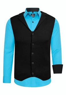 Rusty Neal Langarmhemd und Weste Türkis/Blau Rusty Neal Langarmhemd und Weste Türkis/Blau