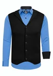 Rusty Neal Langarmhemd und Weste Schwarz/Blau/Pastell/Hellblau Rusty Neal Langarmhemd und Weste Schwarz/Blau/Pastell/Hellblau
