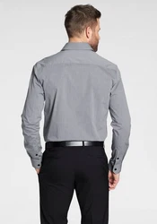 Bruno Banani Langarmhemd Grau/Rot/Dunkelgrau/Dunkelblau