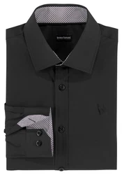 Bruno Banani Langarmhemd Schwarz/Grau/Dunkelgrau