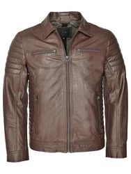 Maze Herren Lederjacke William Braun/Dunkelbraun/Grau