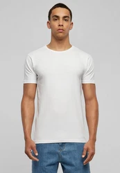 URBAN CLASSICS Herren Fitted Stretch Tee Weiß/Creme/Grau