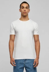 URBAN CLASSICS Herren Fitted Stretch Tee Weiß/Creme/Grau