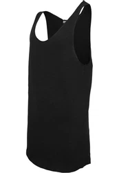 Urban Classics Long Shaped Open Edge Loose Tank Schwarz