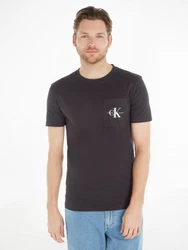 Calvin Klein Jeans T-Shirt CORE MONOGRAM POCKET SLIM TEE schwarz/weiß