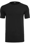 URBAN CLASSICS Herren Fitted Stretch Tee Schwarz/Dunkelgrau