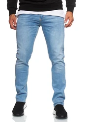 Rusty Neal Straight-Jeans MELVIN im 5-Pocket-Stil Hellblau/Blau