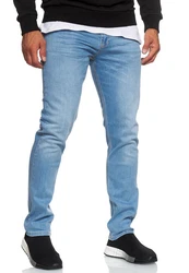 Rusty Neal Straight-Jeans MELVIN im 5-Pocket-Stil Hellblau/Blau