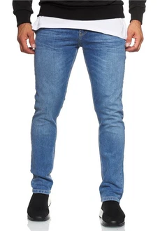 Rusty Neal Straight-Jeans MELVIN im 5-Pocket-Stil Blau/Hellblau Rusty Neal Straight-Jeans MELVIN im 5-Pocket-Stil Blau/Hellblau