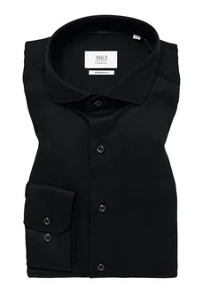 Eterna Langarmhemd MODERN FIT Schwarz/Dunkelblau