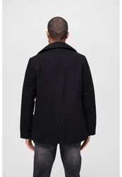 Brandit Pea Coat Mantel Dunkelblau/Schwarz/Hellblau