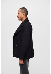 Brandit Pea Coat Mantel Dunkelblau/Schwarz/Hellblau