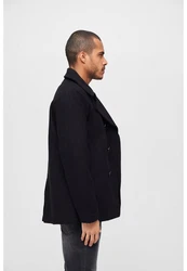 Brandit Pea Coat Mantel Dunkelblau/Schwarz/Hellblau