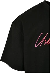 URBAN CLASSICS T-Shirt Script Logo Tee Schwarz/Mischfarben/Lila/Rosa