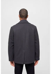 Brandit Pea Coat Mantel Dunkelgrau/Grau/Dunkelblau
