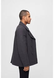 Brandit Pea Coat Mantel Dunkelgrau/Grau/Dunkelblau