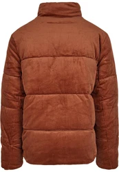 Urban Classics Boxy Corduroy Puffer Jacket (1-St) Orange/Braun/Rot