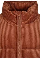 Urban Classics Boxy Corduroy Puffer Jacket (1-St) Orange/Braun/Rot