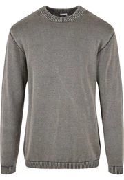 Rundhalspullover Herren Washed Sweater (1-tlg)