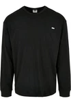 URBAN CLASSICS Longsleeve Urban Classics Herren Short Curved Oversized LS Schwarz/Dunkelblau