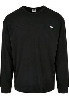 URBAN CLASSICS Longsleeve Urban Classics Herren Short Curved Oversized LS Schwarz/Dunkelblau