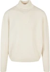 URBAN CLASSICS Rundhalspullover Oversized Roll Neck Sweater Khaki/Beige/Weiß/Creme