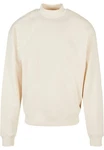 Urban Classics Rundhalspullover Mock Neck Crew Beige/Khaki/Weiß/Orange