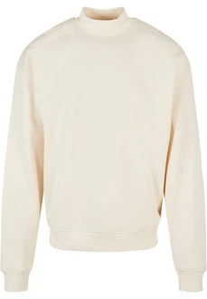 Urban Classics Rundhalspullover Mock Neck Crew Beige/Khaki/Weiß/Orange