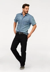 Arizona Jeanshemd im Western Stil Hellblau/Blau