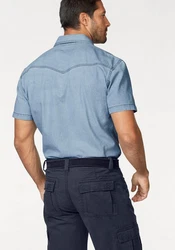 Arizona Jeanshemd im Western Stil Hellblau/Blau