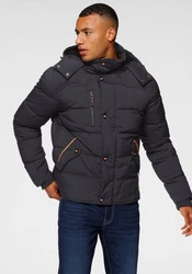 Bruno Banani Steppjacke für Übergangswetter Schwarz/Dunkelgrau/Dunkelblau