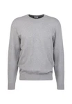 seidensticker Strickpullover Rundhals Grau/Hellgrau