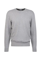 seidensticker Strickpullover Rundhals Grau/Hellgrau