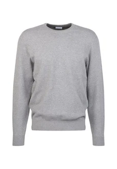 seidensticker Strickpullover Rundhals Grau/Hellgrau