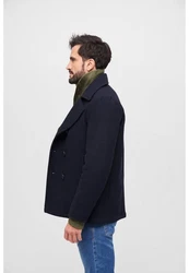 Brandit Pea Coat Mantel Dunkelblau/Hellblau