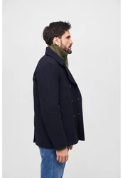 Brandit Pea Coat Mantel Dunkelblau/Hellblau