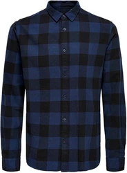 Only & Sons Hemd Gudmund Dunkelblau/Blau/Hellblau/Lila