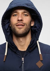 Bruno Banani Steppjacke modischer Stil Dunkelblau/Hellblau/Blau