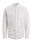 Jack & Jones Plus Hemd 'Oxford' Weiß/Dunkelblau