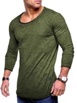 Rello & Reese Herren Oversize Longsleeve Crew Neck Sweatshirt T-Shirt MT-7315 